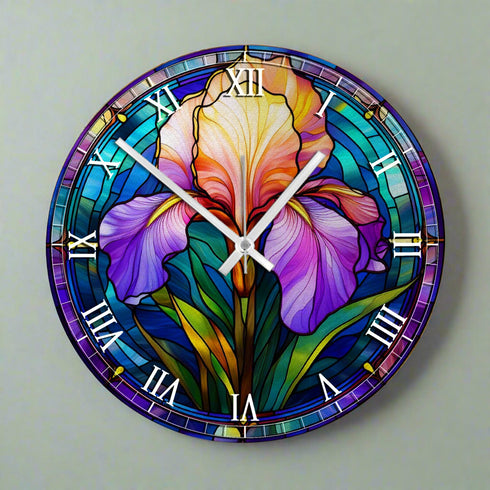 Iris Suncatcher Effect Clock